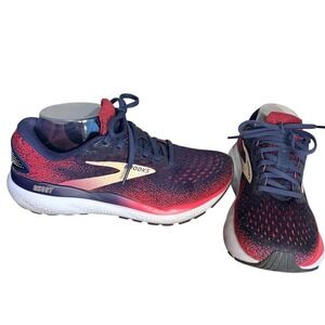 Brooks Navy Pink Ghost 14 Running Shoes DNA LOFT Women's Size 8.5
